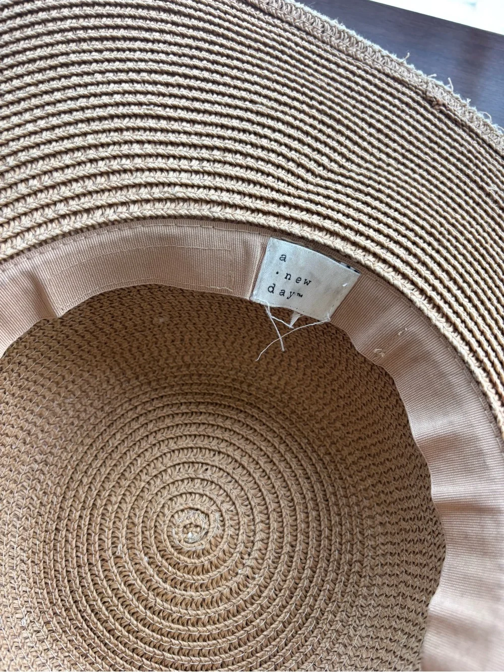 a new day Natural Straw Wide-Brim Sun Hat